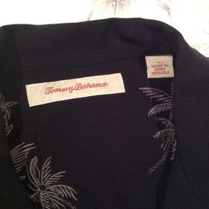Tommy Bahama MENS silk camp shirt  BLACK